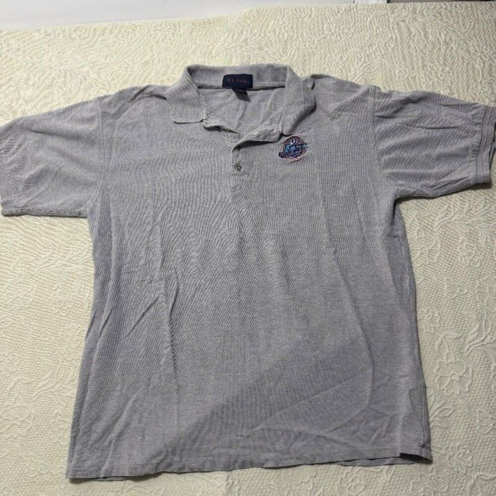 Vintage Antigua Utah Jazz Embroidered Mountain Polo Shirt Size XL